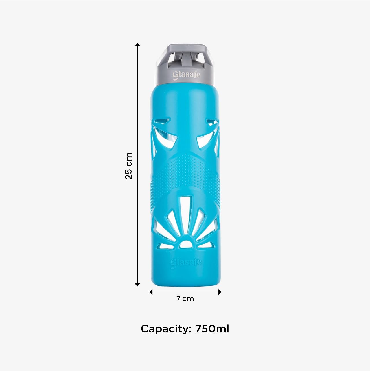 GLASAFE Desk Munch Combo Borosilicate Glass Tiffin & Bottle Set - Water Bottle|Microwave Safe Lunch Box|Lunch Boxes for Office M